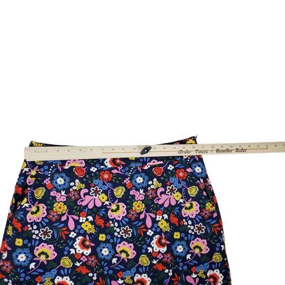 Boden Ponte A-line Mini Skirt Size US 10R Floral Pockets Stretch EXCELLENT - Picture 9 of 10